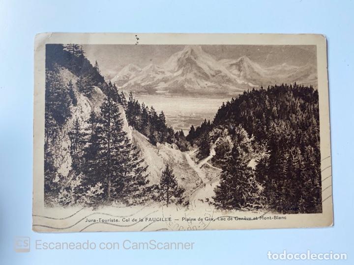 Cartes Postales: TARJETA POSTAL. FRANCIA.JURA-TOURISTE.COL DE LA FAUCILLE. PLAINE DE GEX. LAC DE GENEVE ET MONT-BLANC