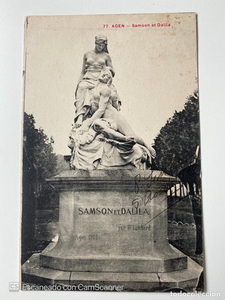 Cartoline: TARJETA POSTAL. FRANCIA. LOT Y GARONA. AGEN. 77.- SAMSON ET DALILA