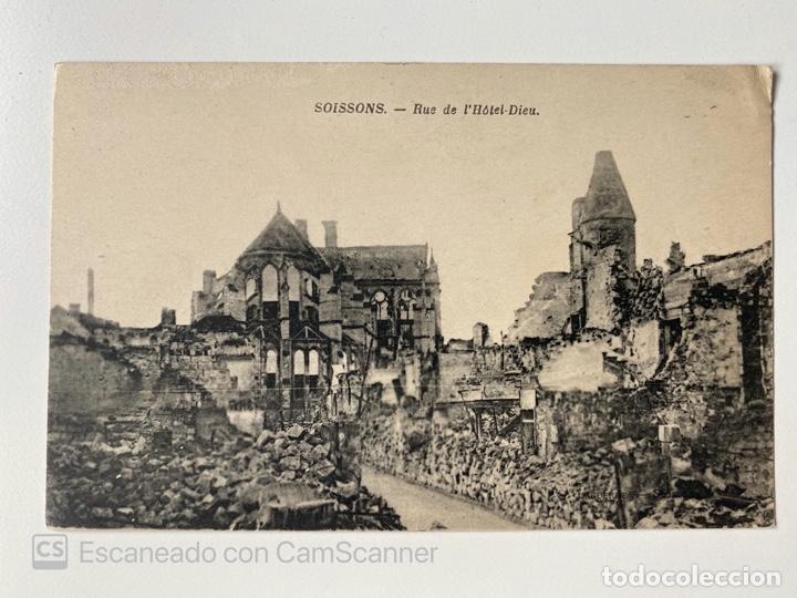 Cartoline: TARJETA POSTAL. FRANCIA. AISNE. SOISSONS. RUE DE L'H&Ocirc;TEL DIEU