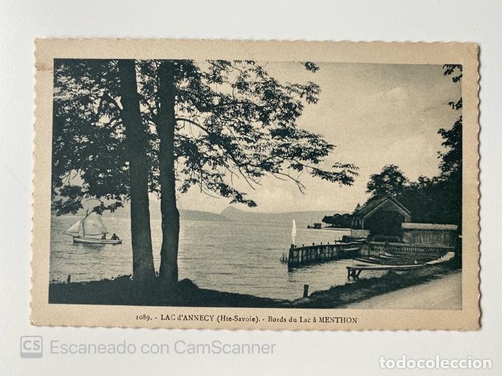 Cartoline: TARJETA POSTAL. FRANCIA. ALTA SABOYA. 1089. LAC D'ANNECY. BORDS DU LAC A MENTHON.