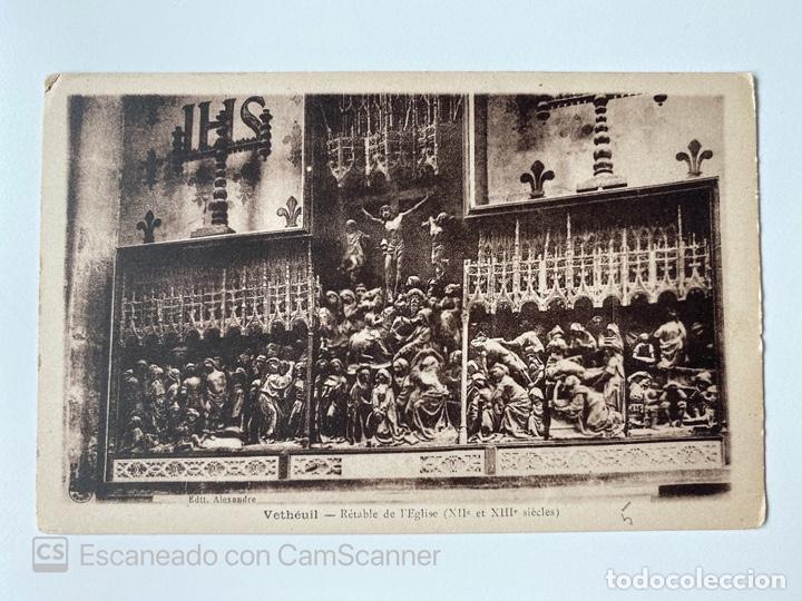 Postales: TARJETA POSTAL. FRANCIA. VALLE DEL OISE. VETH&Eacute;UIL. RETABLE DE L'EGLISE.