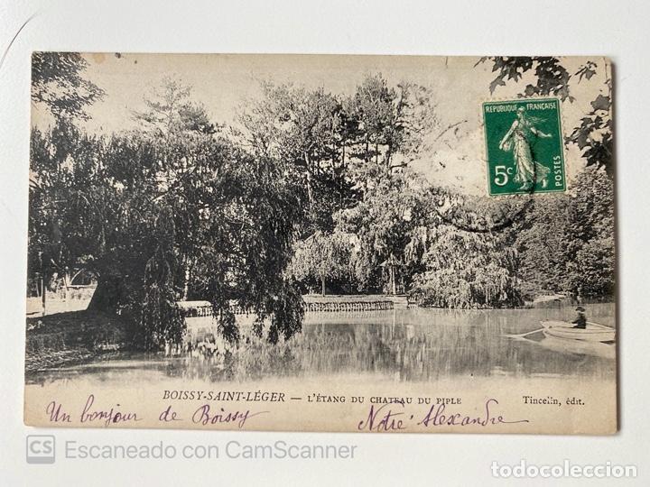 Postales: TARJETA POSTAL. FRANCIA. VALLE DEL MARNE. BOISSY SAINT LEGER. L'ETANG DU CHATEAU DU PIPLE