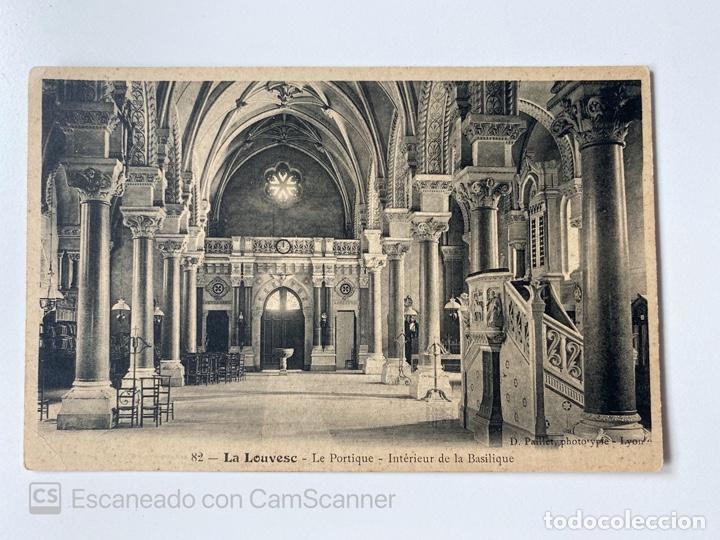Postales: TARJETA POSTAL. FRANCIA. ARDECHE. LA LOUVESC. 82.- LE PORTIQUE. INTERIEUR DE LA BASILIQUE.