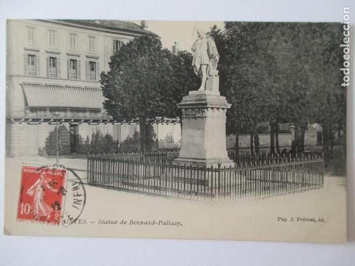 Postales: TARJETA POSTAL DE FRANCIA. SAINTES STATUE DE BERNARD PALISSY PAP J. PREVOST ED