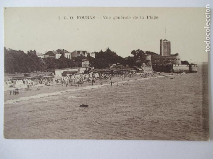 Postales: TARJETA POSTAL DE FRANCIA. 1 G. O. FOURAS VUE GENERALE DE LA PLAGE
