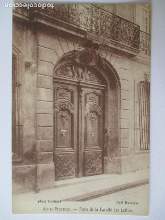 Postais: TARJETA POSTAL DE FRANCIA. PHOTO GUITTARD. AIX EN PROVENCE PORTE DE LA FACULTE DES LELTRES