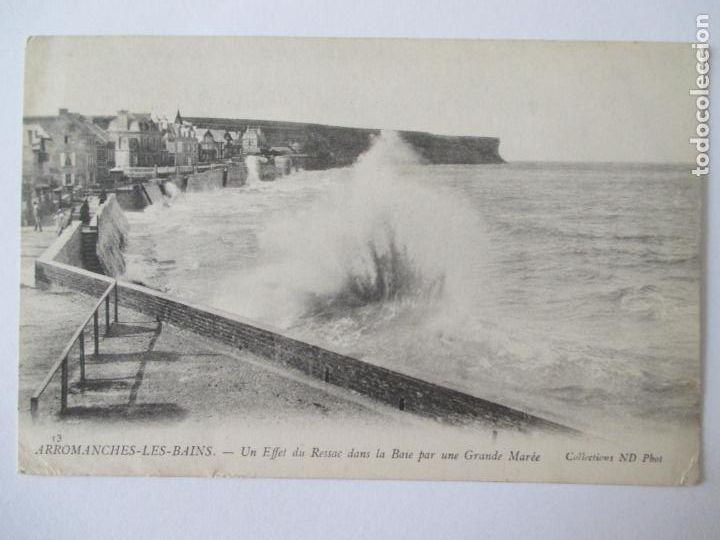 Postais: TARJETA POSTAL DE FRANCIA. 13 ARROMANCHES LES BAINS. UN EFFET DU RESSAC DANS LA BAIE