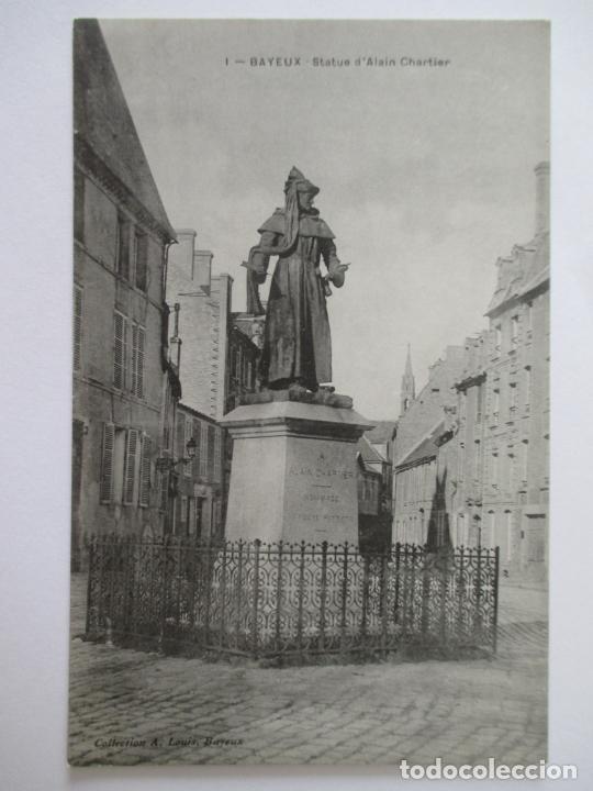 Postais: TARJETA POSTAL DE FRANCIA. 1 BAYEUX STATUE D&acute;ALAIN CHARTIER