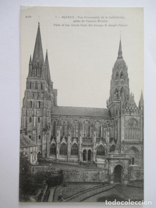 Postais: TARJETA POSTAL DE FRANCIA. 7 BAYEUX VUE D&acute;ESEMBLE DE LA CATHEDRALE