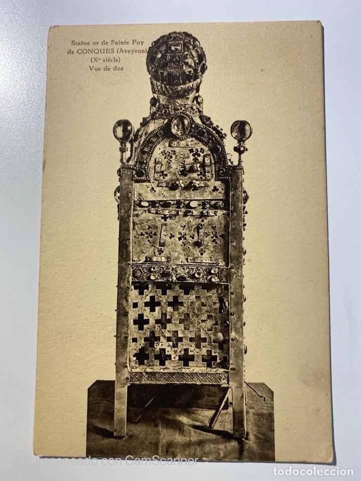 Cartes Postales: TARJETA POSTAL. FRANCIA. AVEYRON. STATUE OR DE SAINTE FOY DE CONQUES. X SIECLE. VUE DE DOS