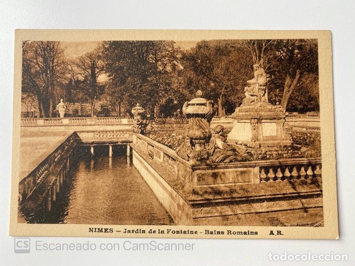 Postcards: TARJETA POSTAL. FRANCIA. GARD. NIMES. JARDIN DE LA FONTAINE. BAINS ROMAINS