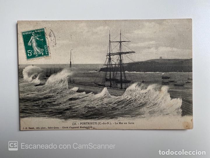 Postais: TARJETA POSTAL. FRANCIA. COSTAS DE ARMOR. PORTRIEUX. LA MER EN FURIE