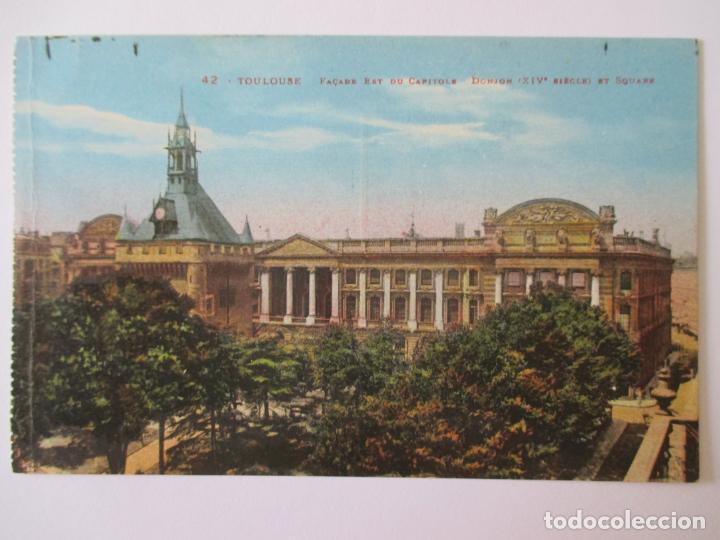 Postais: TARJETA POSTAL DE FRANCIA. 42 TOULOUSE. FACADE EST DU CAPITOLE DONJON XIV