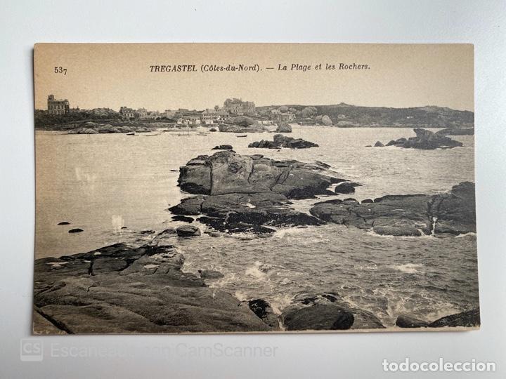 Postales: TARJETA POSTAL. FRANCIA. COSTAS DE ARMOR. TREGASTEL. LA PLAGE ET LES ROCHERS