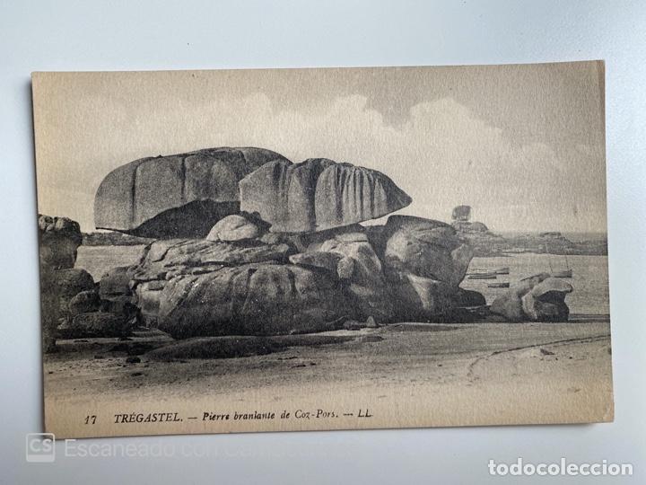 Postales: TARJETA POSTAL. FRANCIA. COSTAS DE ARMOR. TREGASTEL. PIERRE BRANLANTE DE COZ-PORS. LL