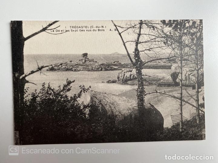 Postais: TARJETA POSTAL. FRANCIA. COSTAS DE ARMOR. TREGASTEL. KE D&Eacute; ET LES SEPT ILES VUS BOIS. A.B.