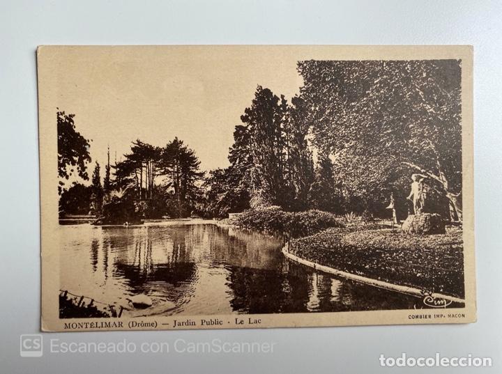 Postcards: TARJETA POSTAL. FRANCIA. DR&Ocirc;ME. MONT&Eacute;LIMAS. JARDIN PUBLIC. LE LAC.