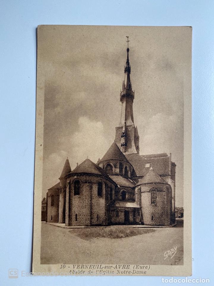 Postais: TARJETA POSTAL. FRANCIA. EURE. VERNEUL-SUR.AVRE. 10.- ABSIDE DE L'&Eacute;GLISE NOTRE-DAME.