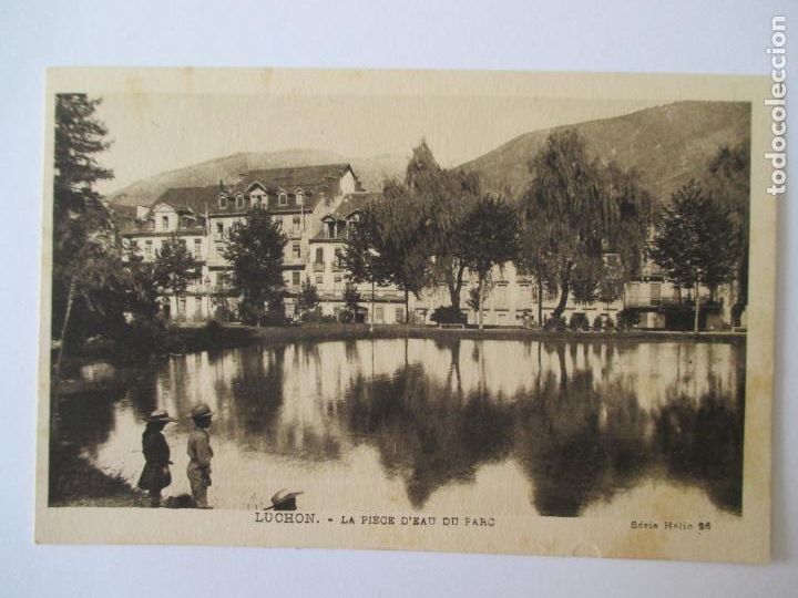 Postais: TARJETA POSTAL DE FRANCIA. LUCHON LA PIECE D&acute;EAU DU PARC SERIE HELIO 26