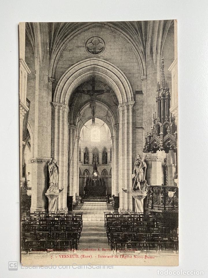 Postais: TARJETA POSTAL. FRANCIA. EURE. VERNEUIL. 7.- INTERIEUR DE L'EGLISE NOTRE-DAME