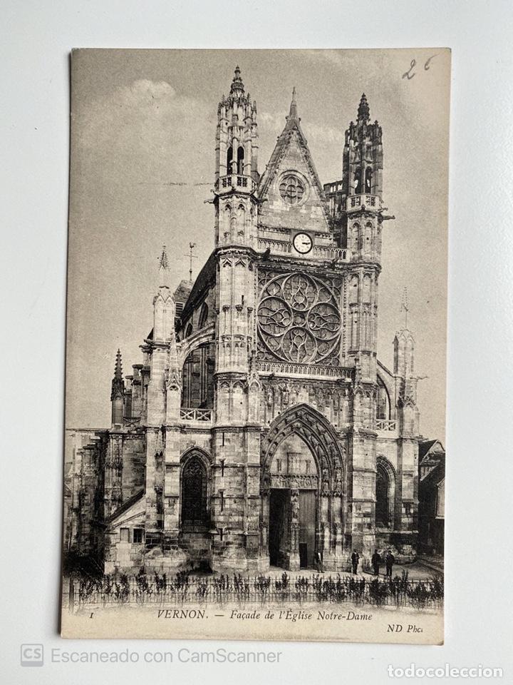 Postcards: TARJETA POSTAL. FRANCIA. EURE. VERNON. FA&Ccedil;ADE DE L'&Eacute;GLISE NOTRE-DAME