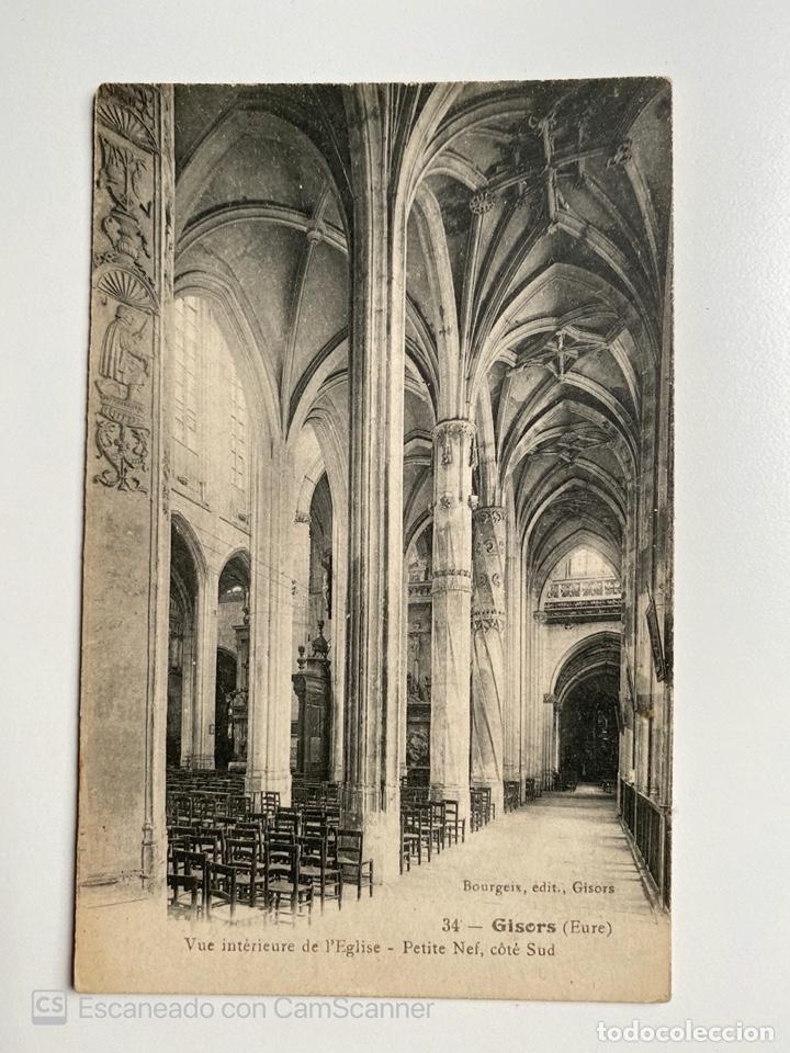 Cartoline: TARJETA POSTAL. FRANCIA. EURE. GISERS, VUE INTERIEURE DE L'EGLISE. PETITE NEF