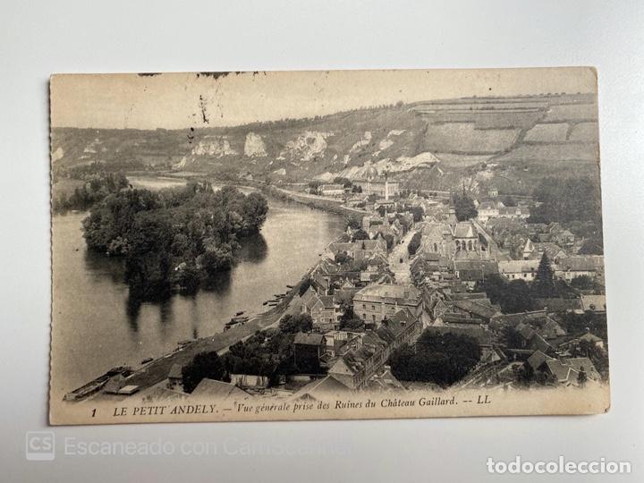 Postais: TARJETA POSTAL. FRANCIA. EURE. LE PETIT ANDELY. VUE GENERALE PRISE DES RUINES DU CH&Acirc;TEAU GAILLARD