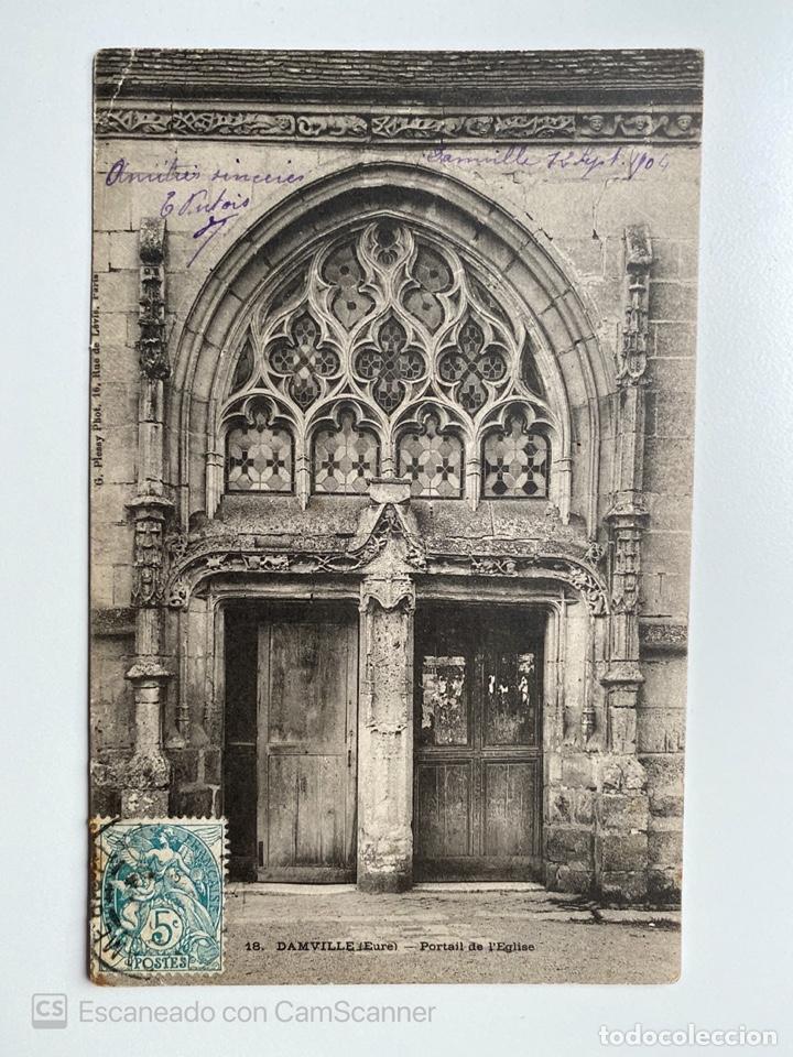 Postais: TARJETA POSTAL. FRANCIA. EURE. DAMVILLE. PORTAIL DE L'EGLISE.