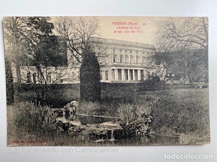 Postais: TARJETA POSTAL. FRANCIA. EURE. VERNON. 49.- CH&Acirc;TEAU DE BIXY ET UN COIN DU PARE