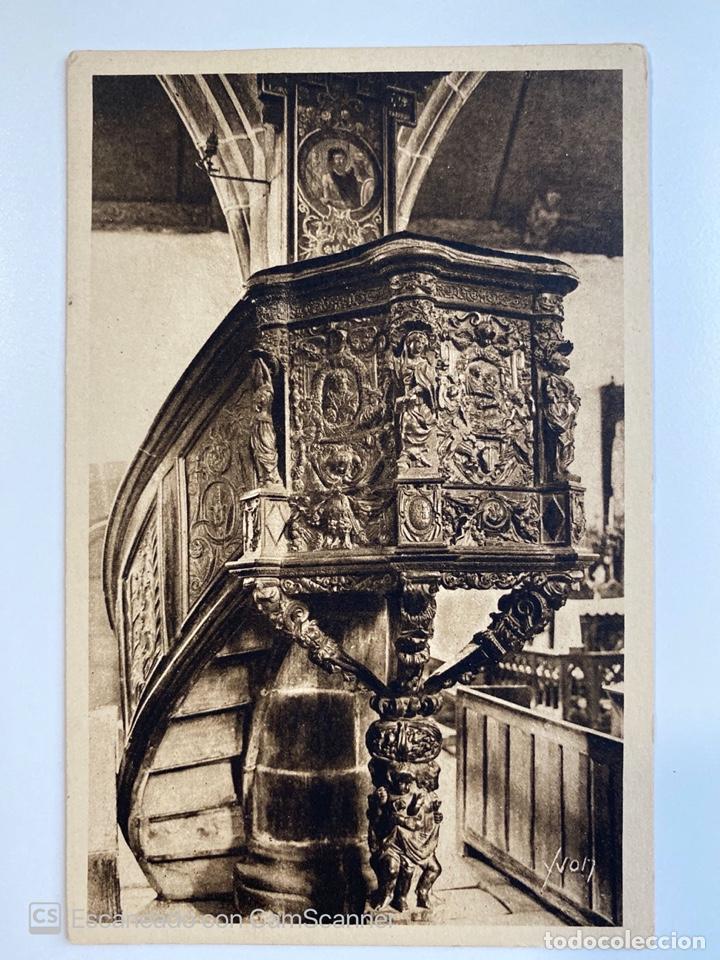 Postcards: TARJETA POSTAL. FRANCIA. FINIST&Egrave;RE. BRETAGNE. GUIMILIAU. INTERIEUR DE L'&Eacute;GLISE, LA CHAIRE (1677)