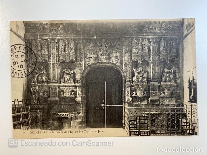 Postcards: TARJETA POSTAL. FRANCIA. FINIST&Egrave;RE. QUIMPERL&Eacute;. 5876.-INTERIEUR DE L'&Eacute;GLISE STE-CROIX