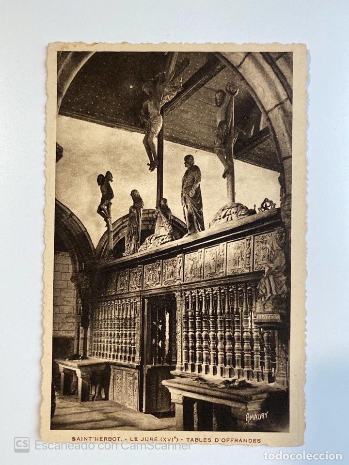 Postcards: TARJETA POSTAL. FRANCIA. FINIST&Egrave;RE. SAINT-HERBOT. LE JUB&Eacute;. TABLES D'OFFRANDES