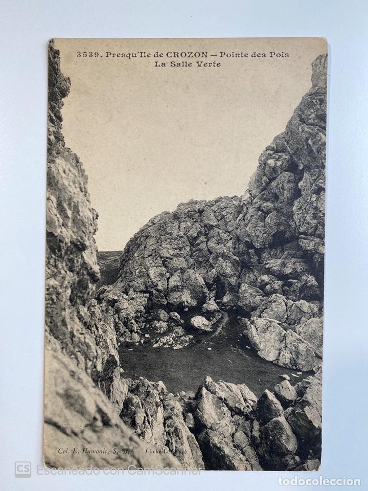 Postcards: TARJETA POSTAL. FRANCIA. FINIST&Egrave;RE. PRESQU'LLE DE CROZON. POINTE DES POIS. LA SALLE VERTE