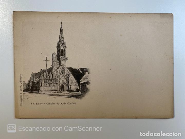 Postcards: TARJETA POSTAL. FRANCIA. FINIST&Egrave;RE. 130.- &Eacute;GLISE ET CALVAIRE DE N.-D. CONFORT