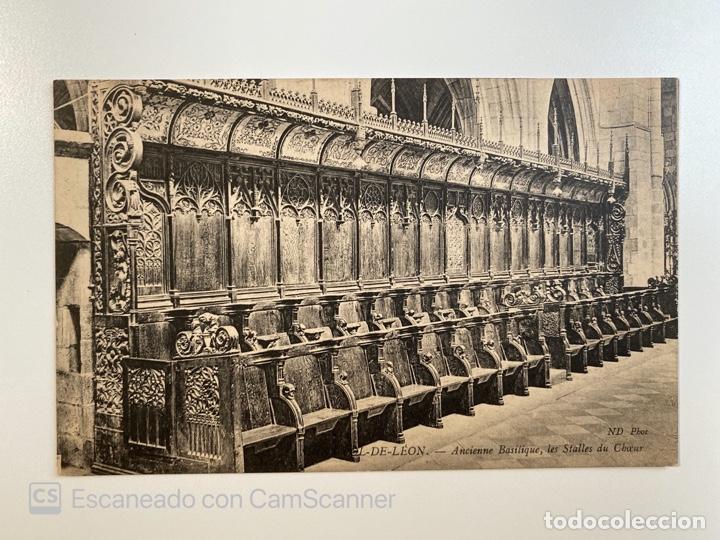 Cartoline: TARJETA POSTAL. FRANCIA. FINIST&Egrave;RE. SAINT-POL-DE-LEON. ANCIENNE BASILIQUE, LES STALLES DU CHOEUR