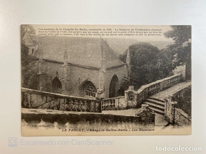Postkarten: TARJETA POSTAL. FRANCIA. FINIST&Egrave;RE. LE FAOUET. CHAPELLE SAINTE-BARBE. LES ESCALIERS