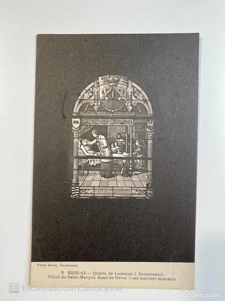 Postkarten: TARJETA POSTAL. FRANCIA. FINIST&Egrave;RE. KERLAZ. 8.- VITRAIL DU SAINT-MARQUIS RENE DE NEVET