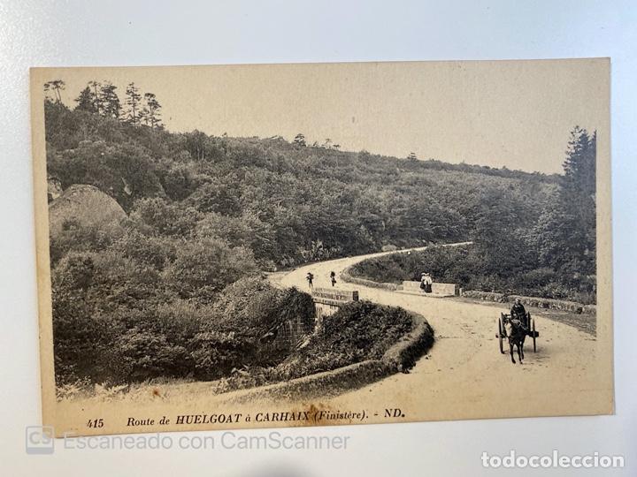 Postkarten: TARJETA POSTAL. FRANCIA. FINIST&Egrave;RE. HUELGOAT. ROUTE DE HUELGOAT &Agrave; CARHAIX. ND