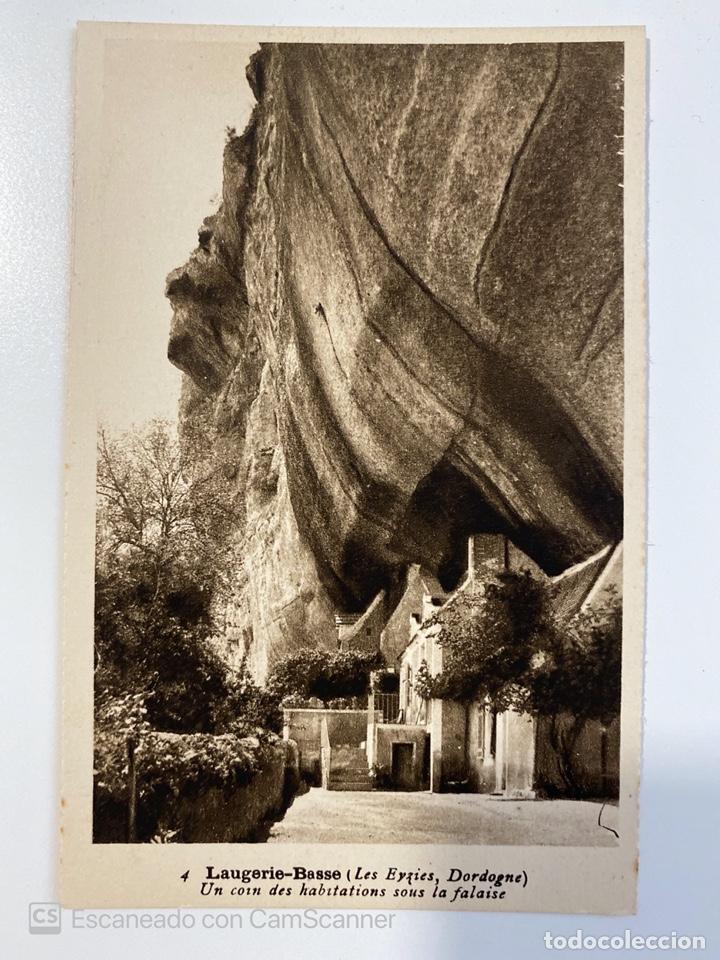 Cartes Postales: TARJETA POSTAL. FRANCIA. DORDOGNE. 4.- LAUGERIE-BASSE. UN COIN DES HABITATIONS SOUS LA FALAISE