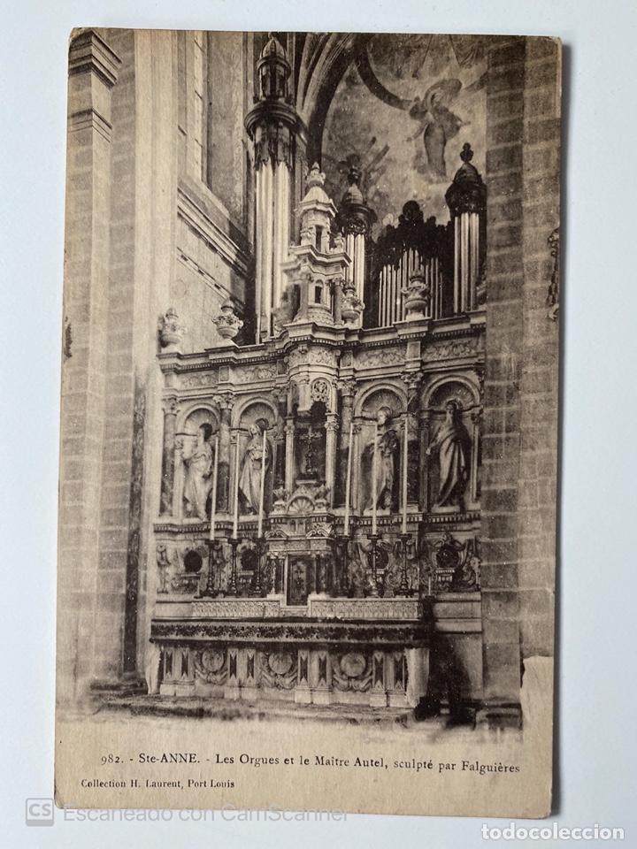 Postales: TARJETA POSTAL. FRANCIA. MORBIHAN. ST-ANNE. LES ORGUES ET LE MAITRE AUTEL