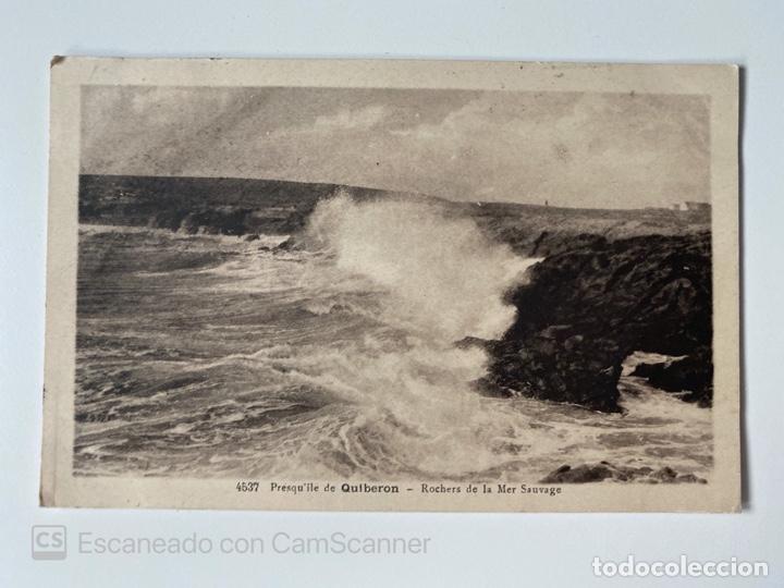 Postales: TARJETA POSTAL. FRANCIA. MORBIHAN. PRESQU'ILE DE QUIBERON.ROCHERS DE LA MER SAUVAGE