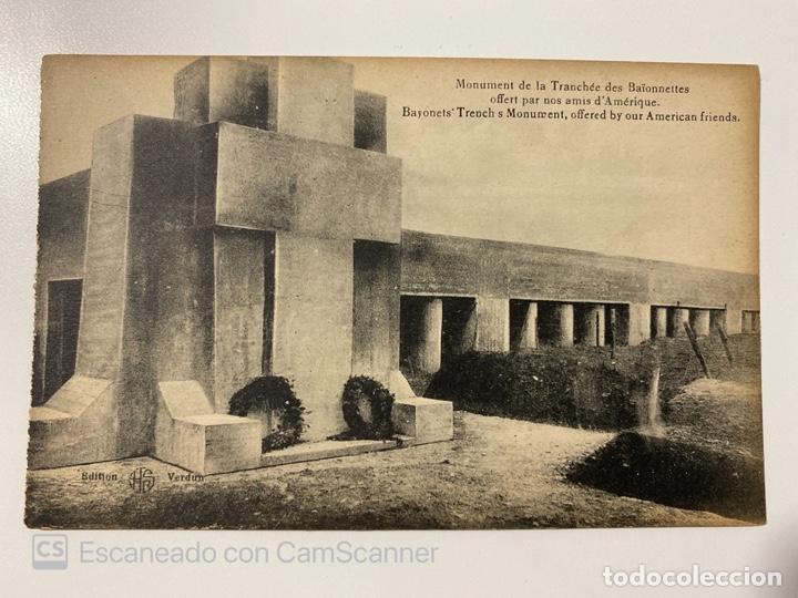 Postales: TARJETA POSTAL. FRANCIA. MONUMENT DE LA TRANCH&Eacute;E DES BA&Iuml;ONNETTES OFFERT PAR NOS AMIS D'AMERIQUE