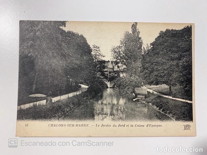 Postcards: TARJETA POSTAL. FRANCIA. MARNE. CHALONS-SUR-MARNE. LE JARDIN DU JARD ET LA CAISSE D'EPARGEN