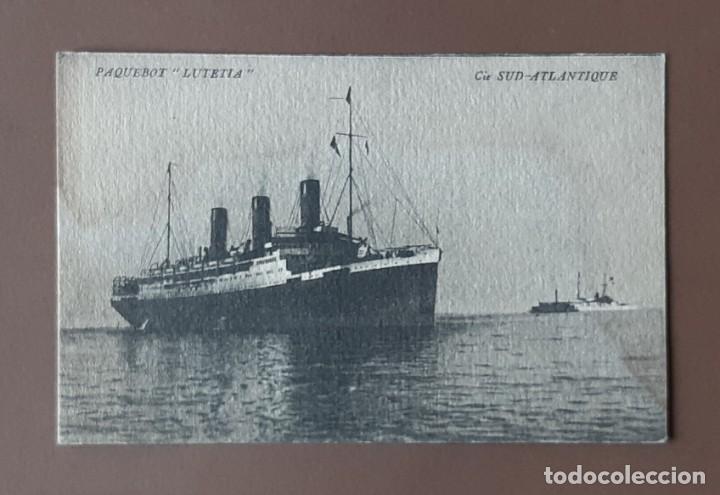 Postais: POSTAL PAQUEBOT LUTETIA. COMPA&Ntilde;&Iacute;A NAVEGACI&Oacute;N SUD ATLANTIQUE. FRANCIA. NO CIRCULADA.