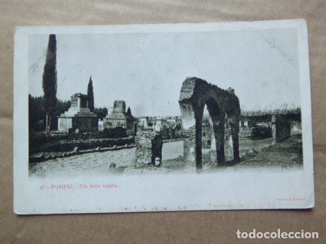 Postales: POSTAL - CARTOLINA - POSTCARD. POMPEYA - POMPEI. VIA DELLE TOMBE. DORSO SIN DIVIDIR