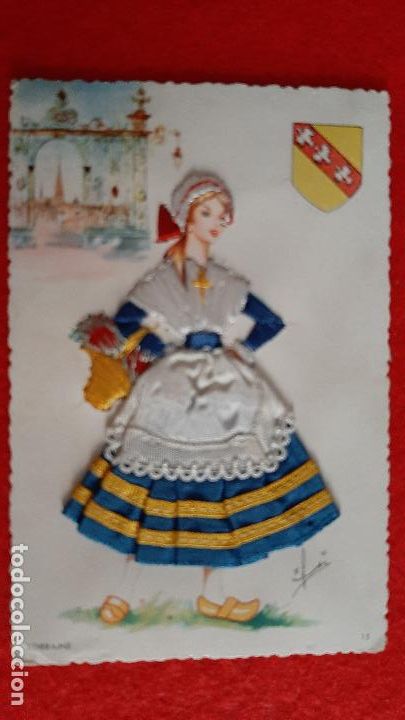 Cartes Postales: POSTAL BORDADA A MANO LORRAINE FRANCIA ORIGINAL , BOR88