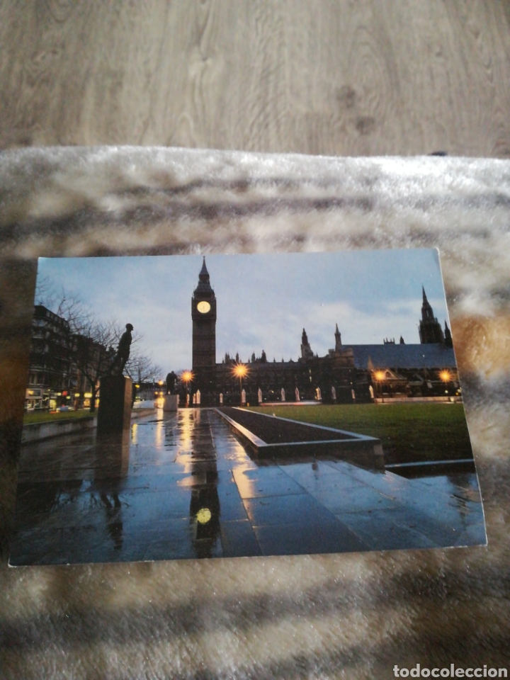 Postkarten: Postal Reino Unido Londres parliament square and big Ben 1984
