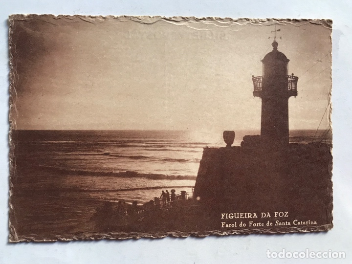 Postkarten: FIGUEIRA DA FOZ (Portugal) Postal, Faro del Fuerte de Santa Caterina. Edita. Neogravaura (a.1963)