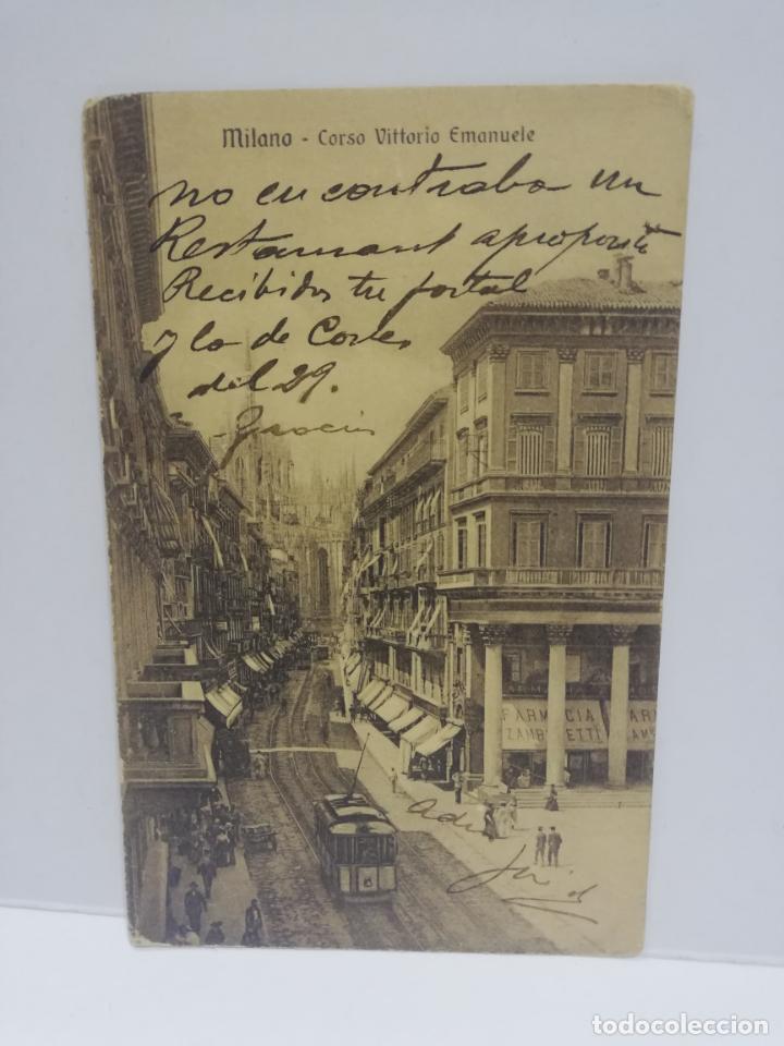 Postais: TARJETA POSTAL. ITALIA. MILAN. CORSO VITTORIO ENMANUELE.