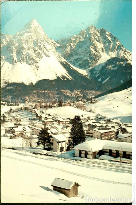 Postales: Wintersportplatz Lermoos (Austria). Estaci&oacute;n de esqu&iacute;. Usada con sello. Color
